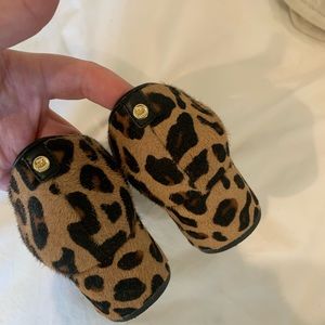 Cole Haan size 7.5 real fur leopard heels.